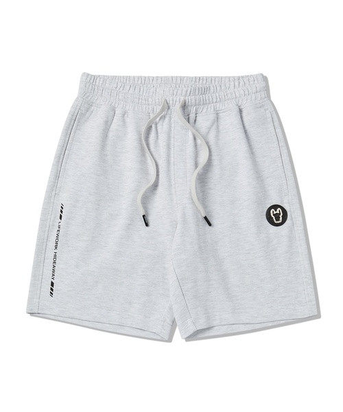 LIFE WORK(ライフワーク)の「共用) ニューコインワッペン両面生地ショートパンツ(その他パンツ・メンズ・ブラック/ミックスグレー/ホワイト・LARGE/SMALL/MEDIUM)」の1枚目の写真
