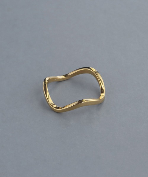 abaskdesign(アバスクデザイン)の「金属アレルギー対応 華奢ウェーブリング(リング・レディース・ゴールド/シルバー・16号/14号/11号)」の9枚目の写真