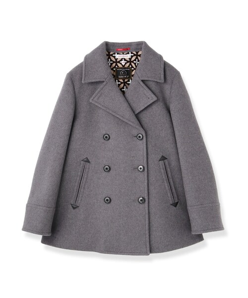 DRESSTERIOR(ドレステリア)の「Super140 AラインPコート(ピーコート・レディース・ネイビー/ダークグレー・34/38/36)」の3枚目の写真