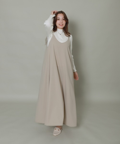 libelle more（リベル モア）の「ランダムリブボトルネックニット（ニット/セーター・レディース・ブルー/レッド/オフホワイト/ブラック/杢グレー・L/M）」の16枚目の写真