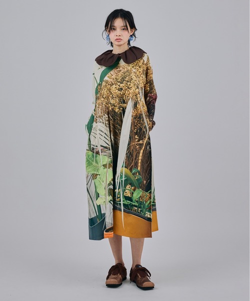 NON TOKYO（ノントーキョー）の「DIRECT PRINT RIB GATHER O/P（ワンピース・レディース・マルチ/グリーン・FREE）」の2枚目の写真