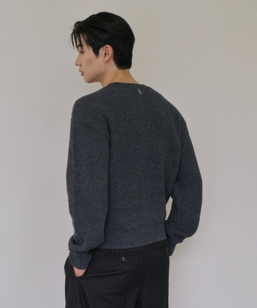 LAURANTSEOUL(ローランソウル)の「レイヤードウールニットカーディガン(チャコール)(カーディガン/ボレロ・レディース・チャコール・FREE)」の2枚目の写真