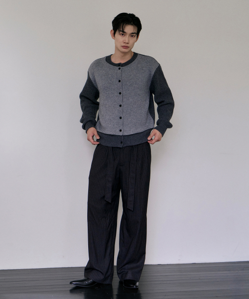 LAURANTSEOUL(ローランソウル)の「レイヤードウールニットカーディガン(チャコール)(カーディガン/ボレロ・レディース・チャコール・FREE)」の3枚目の写真