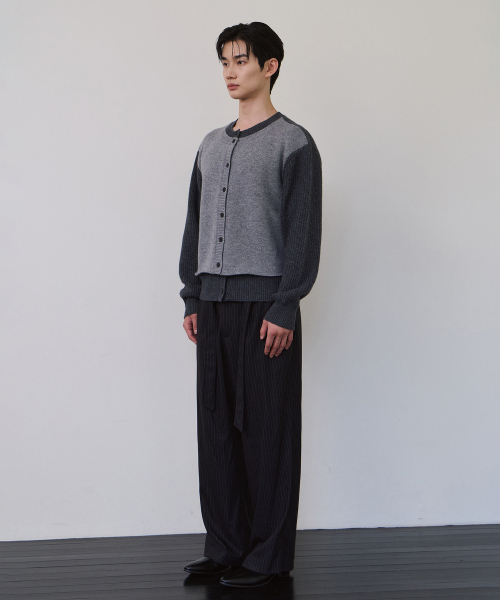 LAURANTSEOUL(ローランソウル)の「レイヤードウールニットカーディガン(チャコール)(カーディガン/ボレロ・レディース・チャコール・FREE)」の5枚目の写真