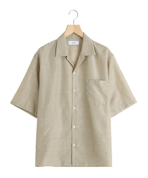 marka / マーカ：OPEN COLLAR S/S SHIRT -WOOL SILK FEATHER CLOTH-：M26A15SH02B[COR]