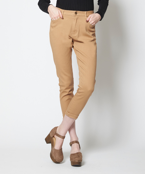 titivate（ティティベイト）の「ｽﾄﾚｯﾁ素材ﾃｰﾊﾟｰﾄﾞﾁﾉﾊﾟﾝﾂ（チノパンツ・レディース・ベージュ/ホワイト/ブラウン/ブラック・L/M/S）」の4枚目の写真