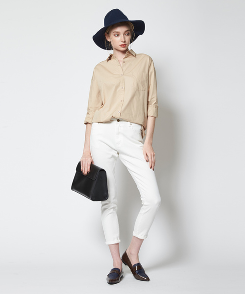 titivate（ティティベイト）の「ｽﾄﾚｯﾁ素材ﾃｰﾊﾟｰﾄﾞﾁﾉﾊﾟﾝﾂ（チノパンツ・レディース・ベージュ/ホワイト/ブラウン/ブラック・L/M/S）」の2枚目の写真