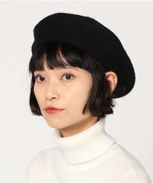 mystic(ミスティック)の「シンプルベレー帽(ハンチング/ベレー帽・レディース・チャコールグレー/ベージュ/ブラック/ピンク・フリ-)」の2枚目の写真