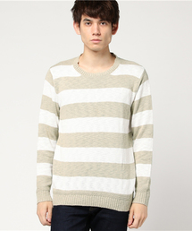 gim | 【gim/ジム】綿麻ボーダークルーネックニット(ニット/セーター)