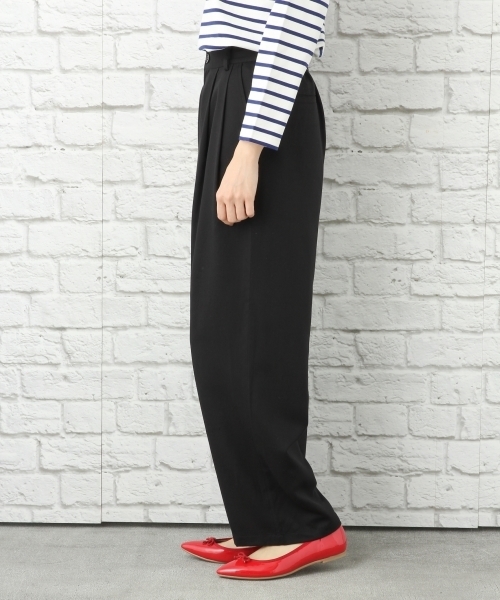LEPSIM（レプシィム）の「レーヨンツイルタックワイドパンツ 740842（その他パンツ・レディース・ホワイト/ダークブラウン/ブラック・LARGE/MEDIUM）」の7枚目の写真