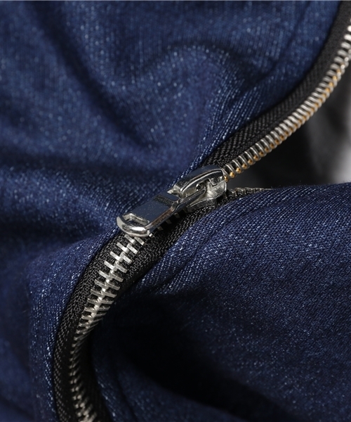 VENCEEXCHANGE（ヴァンスエクスチェンジ）の「デニム切り替えMA-1         （MA-1・メンズ・ブルー/ネイビー・MEDIUM/LARGE）」の10枚目の写真