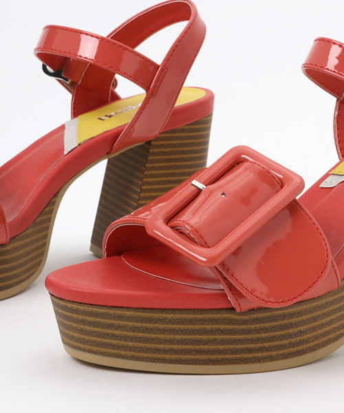 Heather（ヘザー）の「チャンキーヒールサンダル 749437（サンダル・レディース・アイボリー/ブラック/レッド・LARGE/MEDIUM）」の9枚目の写真