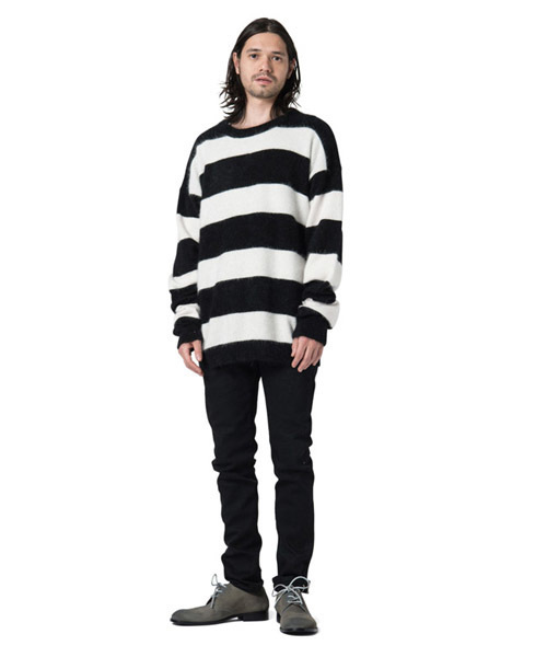 glamb（グラム）の「Fluff knit（ニット/セーター・メンズ・ブラック×ホワイト/マスタード/ブルー/ブラック/ブラック×レッド/グレー系その他・1/2/0/3/4）」の7枚目の写真