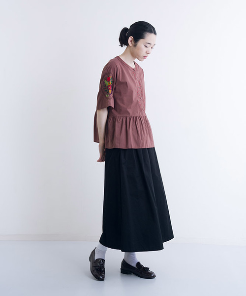 MERLOT（メルロー）の「フルーツ刺繍エンブロイダリーブラウス7034（シャツ/ブラウス・レディース・ピンク/ブラウン/オフホワイト/ブルーグリーン・FREE）」の16枚目の写真