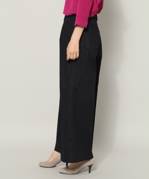 BLISS POINT（ブリスポイント）の「【S～XL展開】タックワイドデニムパンツ/764546（デニムパンツ・レディース・ブラック/ネイビー・MEDIUM/X-LARGE/LARGE/SMALL）」の17枚目の写真