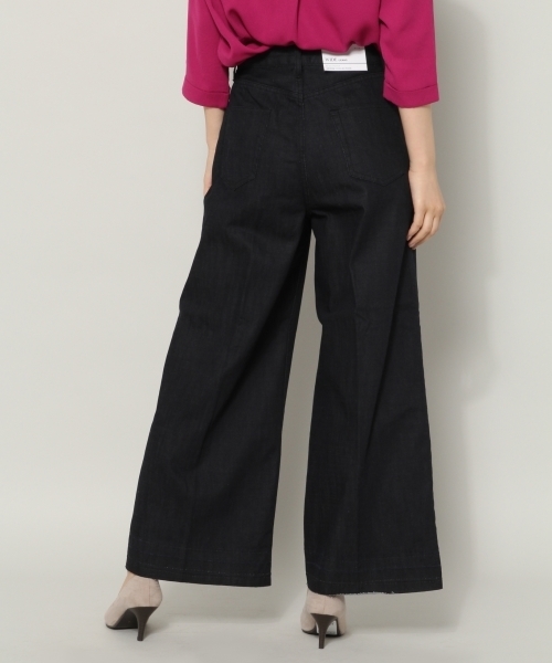 BLISS POINT（ブリスポイント）の「【S～XL展開】タックワイドデニムパンツ/764546（デニムパンツ・レディース・ブラック/ネイビー・MEDIUM/X-LARGE/LARGE/SMALL）」の18枚目の写真