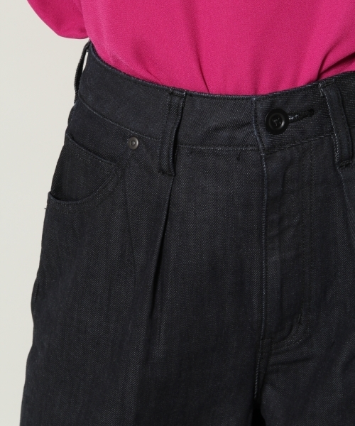 BLISS POINT（ブリスポイント）の「【S～XL展開】タックワイドデニムパンツ/764546（デニムパンツ・レディース・ブラック/ネイビー・MEDIUM/X-LARGE/LARGE/SMALL）」の12枚目の写真