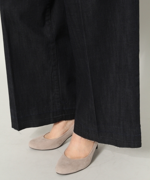 BLISS POINT（ブリスポイント）の「【S～XL展開】タックワイドデニムパンツ/764546（デニムパンツ・レディース・ブラック/ネイビー・MEDIUM/X-LARGE/LARGE/SMALL）」の14枚目の写真