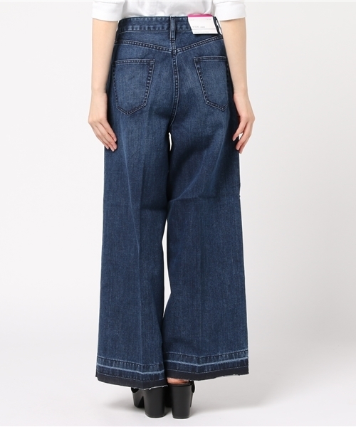 BLISS POINT（ブリスポイント）の「【S～XL展開】タックワイドデニムパンツ/764546（デニムパンツ・レディース・ブラック/ネイビー・MEDIUM/X-LARGE/LARGE/SMALL）」の5枚目の写真