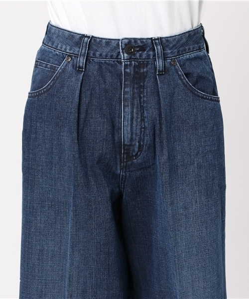 BLISS POINT（ブリスポイント）の「【S～XL展開】タックワイドデニムパンツ/764546（デニムパンツ・レディース・ブラック/ネイビー・MEDIUM/X-LARGE/LARGE/SMALL）」の6枚目の写真