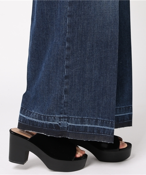 BLISS POINT（ブリスポイント）の「【S～XL展開】タックワイドデニムパンツ/764546（デニムパンツ・レディース・ブラック/ネイビー・MEDIUM/X-LARGE/LARGE/SMALL）」の9枚目の写真