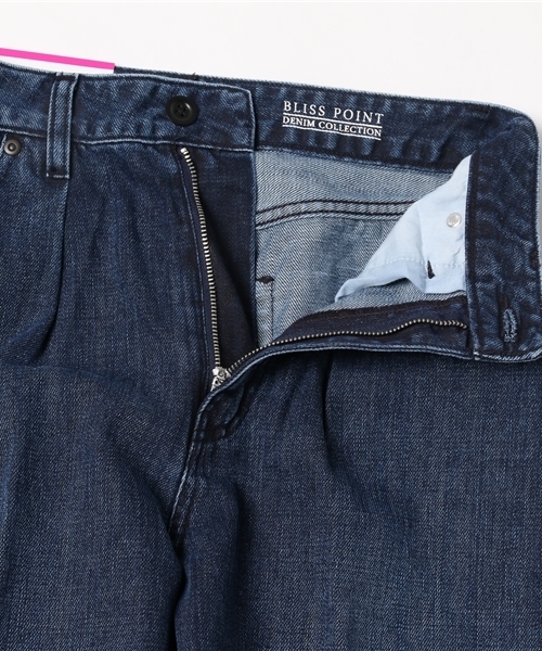 BLISS POINT（ブリスポイント）の「【S～XL展開】タックワイドデニムパンツ/764546（デニムパンツ・レディース・ブラック/ネイビー・MEDIUM/X-LARGE/LARGE/SMALL）」の10枚目の写真