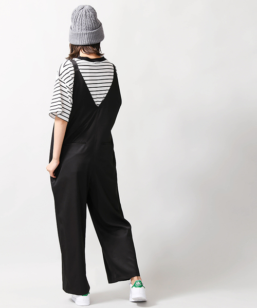 WEGO(ウィゴー)の「WEGO/Vネックオールインワン(つなぎ/オールインワン・レディース・ブラウン/ブラック・FREE)」の15枚目の写真