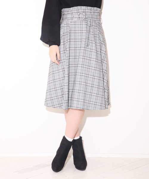 one after another NICE CLAUP(ワンアフターアナザーナイスクラップ)の「Ladyフレアスカート(スカート・レディース・ブラウン系その他/ボルドー/レンガ/チェック・FREE)」の4枚目の写真