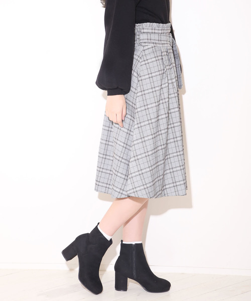 one after another NICE CLAUP(ワンアフターアナザーナイスクラップ)の「Ladyフレアスカート(スカート・レディース・ブラウン系その他/ボルドー/レンガ/チェック・FREE)」の5枚目の写真