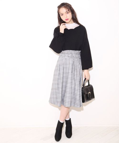 one after another NICE CLAUP(ワンアフターアナザーナイスクラップ)の「Ladyフレアスカート(スカート・レディース・ブラウン系その他/ボルドー/レンガ/チェック・FREE)」の9枚目の写真