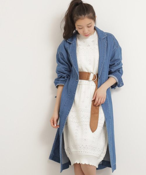 FREE'S MART(フリーズマート)の「デニムガウンコート(その他アウター・レディース・ブルー系その他/ダークネイビー・FREE)」の12枚目の写真