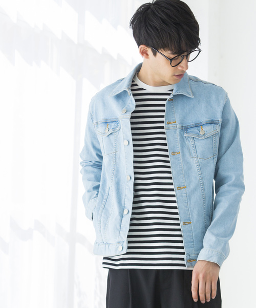 WEGO(ウィゴー)の「WEGO/ストレッチデニムジャケット(デニムジャケット・メンズ・インディゴブルー/ライトインディゴブルー/ダークインディゴブルー・SMALL/MEDIUM/LARGE/X-LARGE)」の1枚目の写真