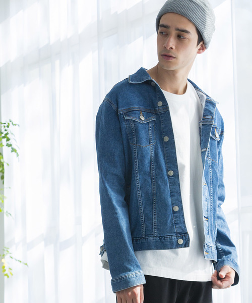 WEGO(ウィゴー)の「WEGO/ストレッチデニムジャケット(デニムジャケット・メンズ・インディゴブルー/ライトインディゴブルー/ダークインディゴブルー・SMALL/MEDIUM/LARGE/X-LARGE)」の2枚目の写真