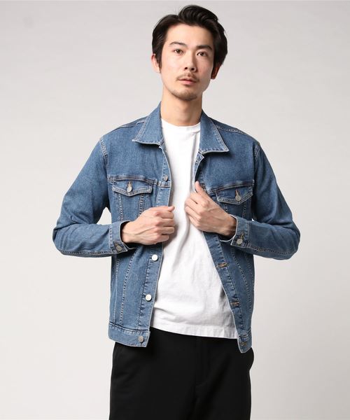 WEGO(ウィゴー)の「WEGO/ストレッチデニムジャケット(デニムジャケット・メンズ・インディゴブルー/ライトインディゴブルー/ダークインディゴブルー・SMALL/MEDIUM/LARGE/X-LARGE)」の9枚目の写真