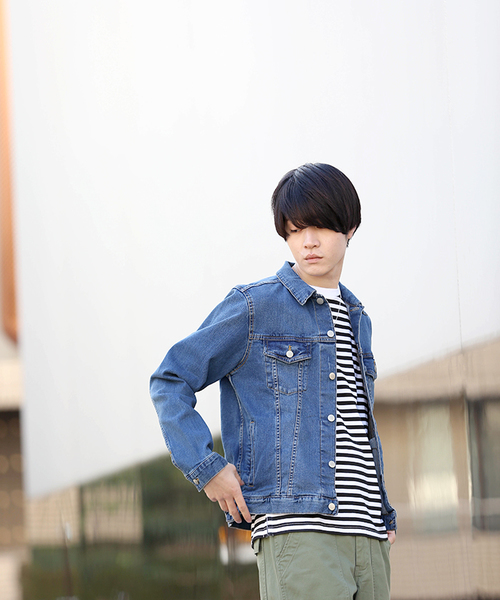 WEGO(ウィゴー)の「WEGO/ストレッチデニムジャケット(デニムジャケット・メンズ・インディゴブルー/ライトインディゴブルー/ダークインディゴブルー・SMALL/MEDIUM/LARGE/X-LARGE)」の16枚目の写真