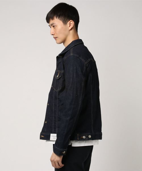 WEGO(ウィゴー)の「WEGO/ストレッチデニムジャケット(デニムジャケット・メンズ・インディゴブルー/ライトインディゴブルー/ダークインディゴブルー・SMALL/MEDIUM/LARGE/X-LARGE)」の6枚目の写真