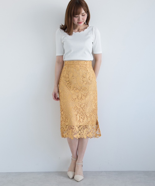 PROPORTION BODY DRESSING(プロポーションボディドレッシング)の「スカラカットソー(Tシャツ/カットソー・レディース・ブラック/ホワイト/ダークネイビー/レッド・2/3)」の12枚目の写真