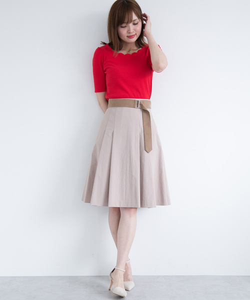 PROPORTION BODY DRESSING(プロポーションボディドレッシング)の「スカラカットソー(Tシャツ/カットソー・レディース・ブラック/ホワイト/ダークネイビー/レッド・2/3)」の16枚目の写真