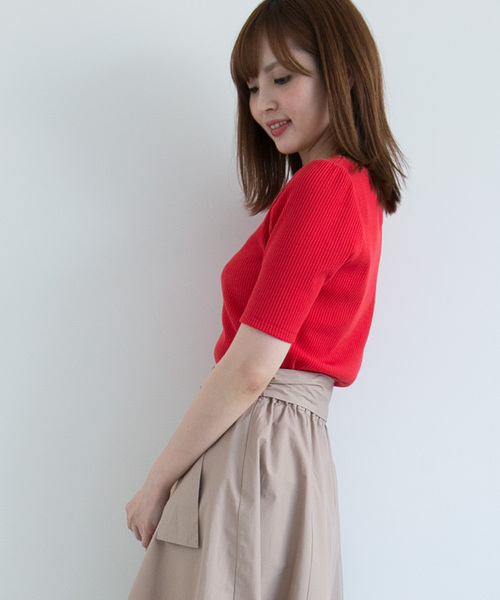 PROPORTION BODY DRESSING(プロポーションボディドレッシング)の「スカラカットソー(Tシャツ/カットソー・レディース・ブラック/ホワイト/ダークネイビー/レッド・2/3)」の17枚目の写真