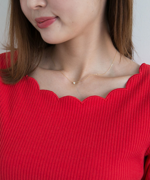 PROPORTION BODY DRESSING(プロポーションボディドレッシング)の「スカラカットソー(Tシャツ/カットソー・レディース・ブラック/ホワイト/ダークネイビー/レッド・2/3)」の19枚目の写真