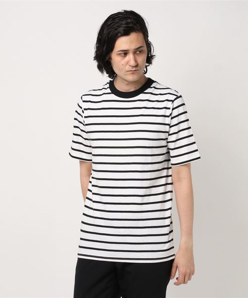 LUSOR（ルーソル）の「LUSOR（ルーソル）ボーダーTシャツ（Tシャツ/カットソー・メンズ・ホワイト/レッド・LARGE/MEDIUM）」の3枚目の写真