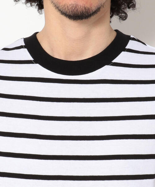 LUSOR（ルーソル）の「LUSOR（ルーソル）ボーダーTシャツ（Tシャツ/カットソー・メンズ・ホワイト/レッド・LARGE/MEDIUM）」の6枚目の写真