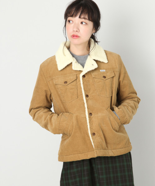 LOWRYS FARM(ローリーズファーム)の「Wranglerボアジャケット 798870(ブルゾン・レディース・ベージュ/ブラウン・SMALL/MEDIUM)」の2枚目の写真
