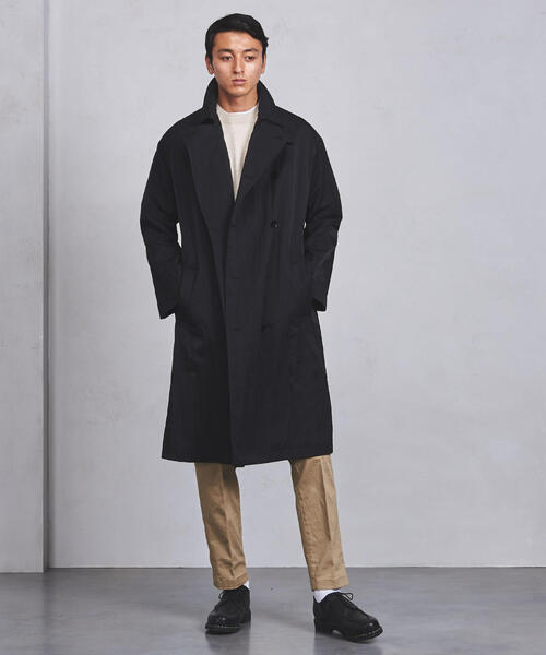 ATON / SHRINK NYLON NY TRENCH COAT/トレンチコート/4/ナイロン/BLK/無地/6682609 ATON（エイトン）の「＜ATON（エイトン）＞ NY TRENCH COAT（トレンチ