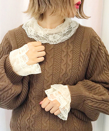 apres jour | レースプリーツエリインナー【ZOZOTOWN限定アイテム】NEW(シャツ/ブラウス)