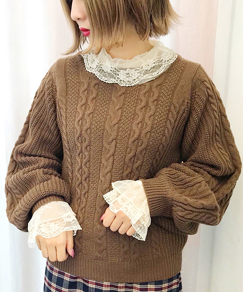 apres jour（アプレジュール）の「レースプリーツエリインナー【ZOZOTOWN限定アイテム】NEW（シャツ/ブラウス・レディース・オフホワイト/クリーム・フリー）」の8枚目の写真