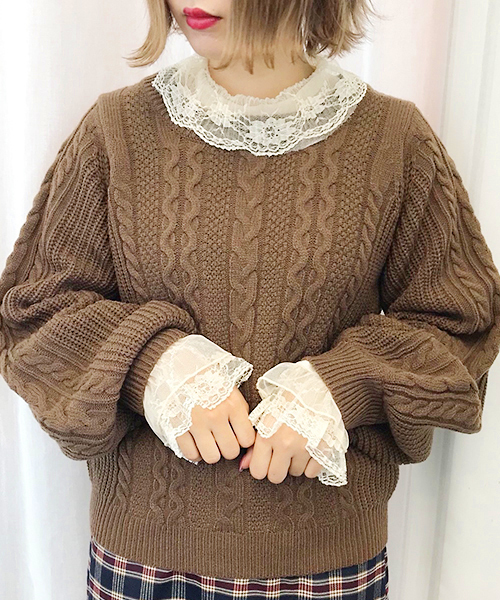 apres jour（アプレジュール）の「レースプリーツエリインナー【ZOZOTOWN限定アイテム】NEW（シャツ/ブラウス・レディース・オフホワイト/クリーム・フリー）」の3枚目の写真