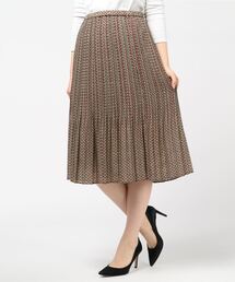 And A | And A アンドエー / 幾何柄ボックスプリーツスカート(スカート)