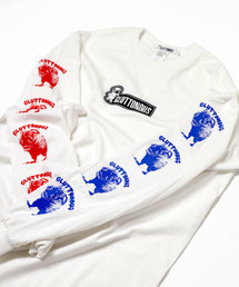 GLUTTONOUS（グルトン）の「【GLUTTONOUS/ グルトン】 袖プリント ビッグシルエット ロンT(mononoke)（Tシャツ/カットソー）」