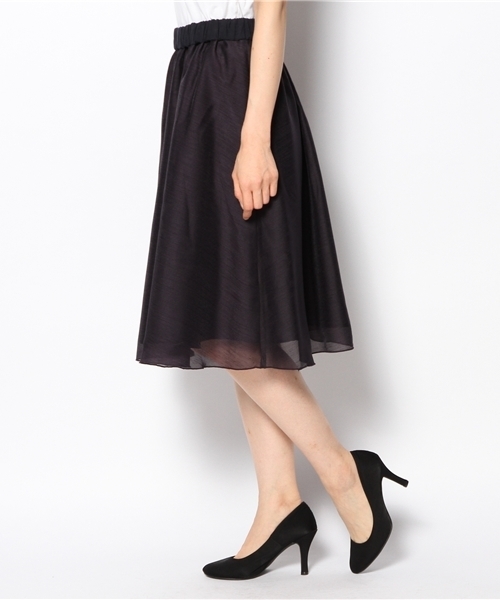 green label relaxing（グリーンレーベルリラクシング）の「GC ボイルシャンタンスカート（スカート・レディース・オフホワイト/ネイビー・フリー）」の6枚目の写真